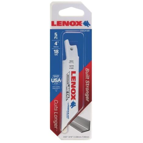 Lenox 20552418R BIM-Säbelsägeblatt für Universalsanwendungen 102x19x0,9mm Sägeblatt-Länge 102 mm 5 S