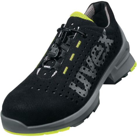UVEX 1 Sicherheits-Halbschuh 8543 S1 ESD SR gelocht schwarz/gelb Gr. 41 W11