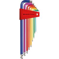 PB Swiss Tools RainBow Winkelschraubendreher- Satz im Kunststoffhalter 9-teilig 1,5-10mm