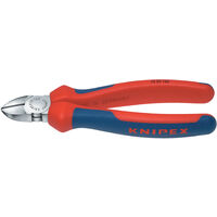 KNIPEX 70 05 125 Seitenschneider mit Mehrko.-Hülle verchromt 125 mm