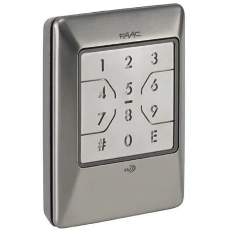 Faac – Émetteur radio à combinaison sans fil 433MHz – Boîtier inox IP54 – Gère jusqu'à 4 motorisations – Installation murale ou sur colonne (1/5)