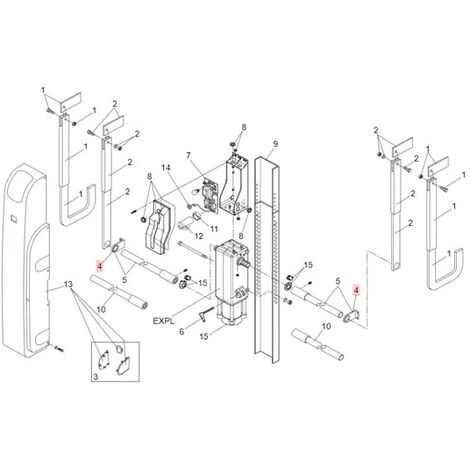 faac pièce détachée support tube de transmission 722293 (1/3)