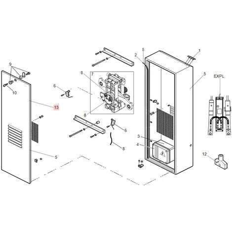 faac pièce détachée porte emballage 620 r.1 7270645 (1/3)