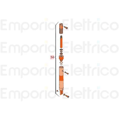 faac pièce détachée cylindre complet 620 avec fourche filet 63003417 (1/3)