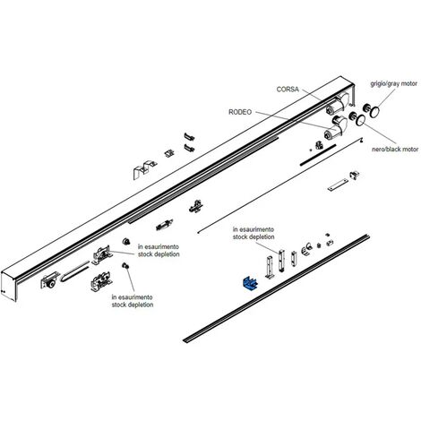 came pièce détachée patin de coulissement externe porte automatique 119rip022 (1/3)