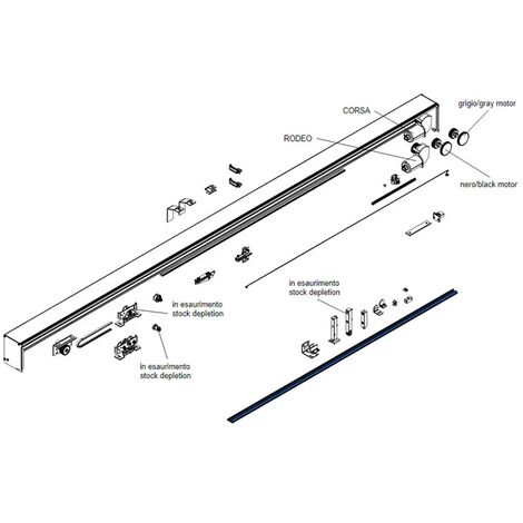 came pièce détachée profil rail au sol anti-panique à percer 119rip048 (1/3)