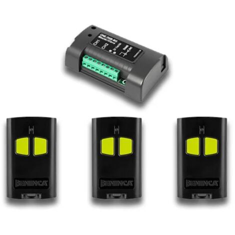 Beninca – Récepteur radio One2WB-MS avec 3 télécommandes TO.GO2VA à 2 canaux – Fréquence 433MHz – Tension 12V – KONE2WBMS (1/2)