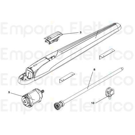 beninca pièce détachée levier de déverrouillage pour bob5 per bob5024 9686632 (1/3)
