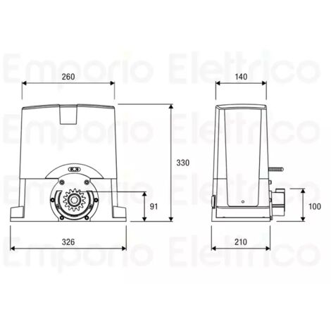 beninca motoréducteur avec encodeur portails coulissants 230v 959007214 BULL6M SE.S (1/3)