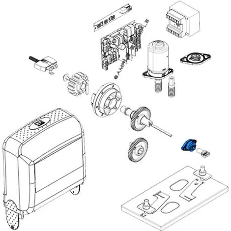 Groupe Moteur électrique 24V CAME 119RIBZ008 - Pour Remplacement BZ - Neuf