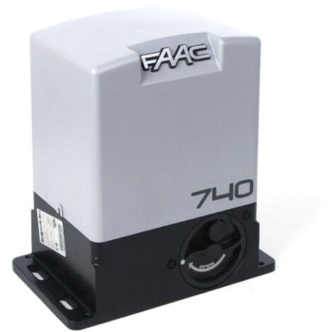 Faac – Motoréducteur électromécanique 230V pour portails coulissants – Encodeur intégré – Max 500 kg – Vitesse 12 m/min – Pignon Z16 (1/6)