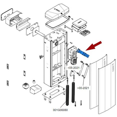 came pièce détachée levier réglage position tige gt8 88003-0104 (1/3)