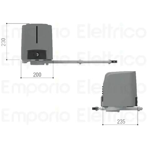 Came – Motoréducteur irréversible 24V DC – Couple 180 Nm pour portails jusqu'à 2,3m – Bras articulé – 1FA7024