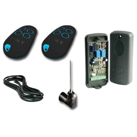 Came – Récepteur radio 433,92 MHz 12-24V DC – Système complet bicanal pour motorisation – Antenne et câbles inclus – 8K06RV001