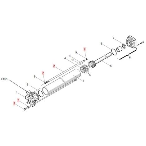 faac pièce détachée tube alimentation et tirants 400 l 63003327 (1/3)
