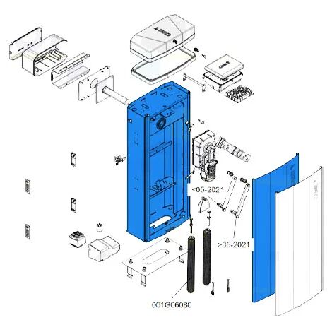came pièce détachée caisson avec porte barrière gt8 88003-0097