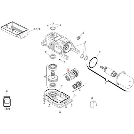 faac pièce détachée deuxième réduction 770/roller 718076 (1/3)