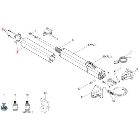 faac pièce détachée groupe carter s450h 63003332 (1/3)