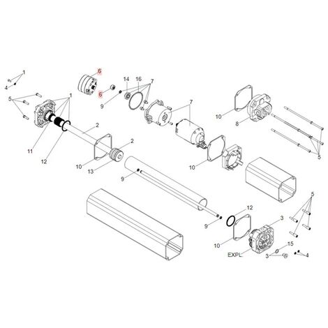 faac pièce détachée groupe pompe et joint s450h 63003333 (1/3)