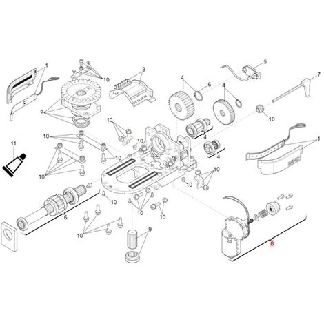 faac pièce détachée groupe moteur s2500i 63003382 (1/3)