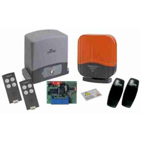 Cardin – KTSLEVO600 – Kit de motorisation pour portail coulissant – Charge max 600 kg – Moteur 230V avec encodeur – Photocellules 25m