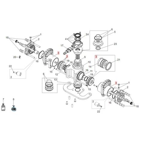 faac pièce détachée groupe cylindre et piston s800 100° 63003311 (1/3)