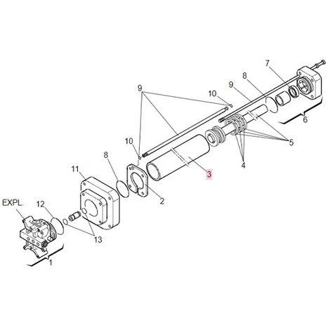 Faac – Cylindre piston 402 pour motorisation de portail – Compatible 422 CBC PED, 422 SB PED – 7366075