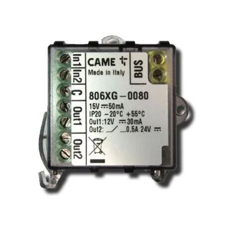 Module de bus CAME CXN 2 entrées et 2 sorties CAME 806XG-0080 (1/3)
