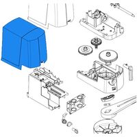 Came – Couvercle motoréducteur OPB001 RAL 7024 – Pièce détachée pour motorisation de portail – Protection optimale moteur
