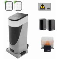 Nice – Kit de motorisation de portail coulissant jusqu'à 400 kg – Longueur de vantail 6 m – Moteur électromécanique avec encodeur – SLH400BDKCE
