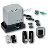 Faac – Kit de motorisation de portail 740 – Usage intensif jusqu'à 500 kg – Moteur électromécanique 230V – Récepteur 868MHz – 105630144