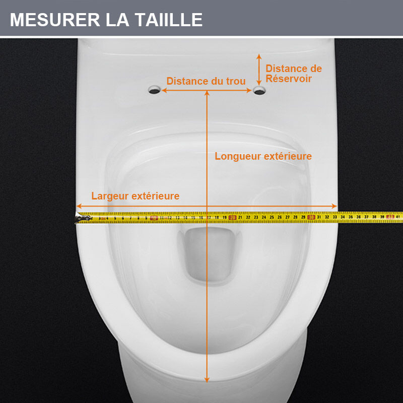 XICHAO Abattant WC Frein de Chute Déclipsable Installation Facile - Forme O