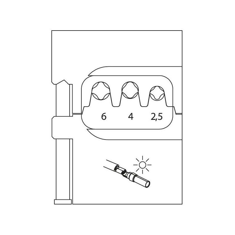 Herramienta de prensado de Panel Solar para conectores MC4, alicates,  crimpadora de trinquete para conectores macho y hembra tipo 2,5-6 mm2,  juego de terminales