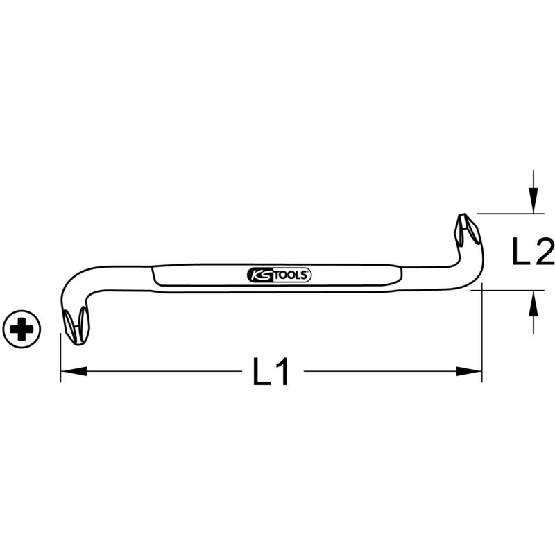 KS TOOLS ERGOTORQUEplus Destornillador Torx T20, versión corta