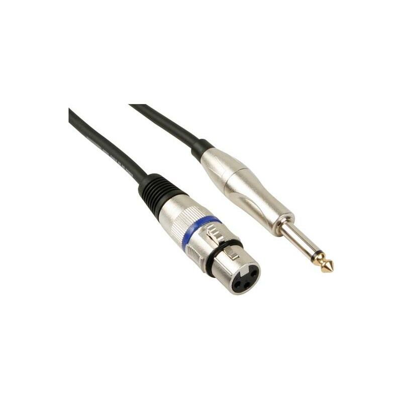 Pro-Audio cables CABLE XLR - XLR HEMBRA / CONECTOR DE AUDIO 6.35 mm - MONO - 6 m