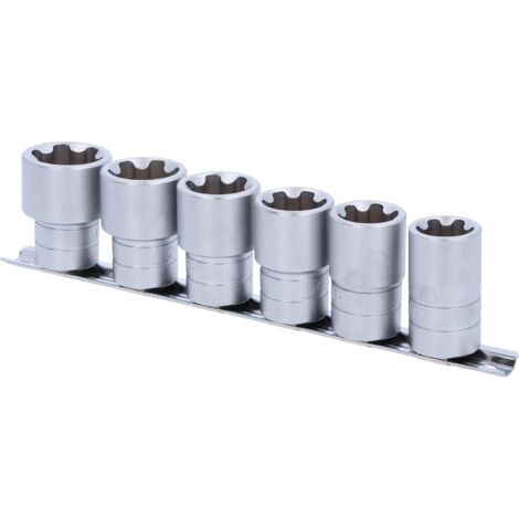 Juego Llaves Vaso Torx-E 1/2 – 9 Piezas (E10 A E24), KS Tools, En Maletín De Acero