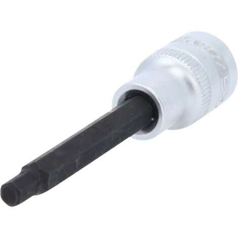 Vaso con punta ALLEN HEXAGONAL de 1/2 acero CRV, medidas a elegir de H5 a H22