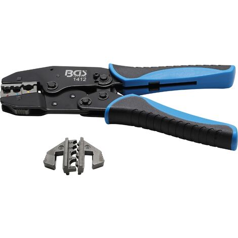 BGS 1410 Juego de herramientas de prensado con 5 pares de mandíbulas,  negro/azul