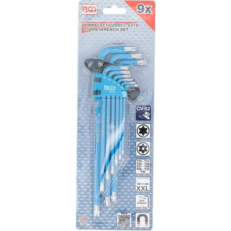 JUEGO LLAVES TORX 9CS T10-T50 HHK13091, JUEGO LLAVES TORX 9CS T10-T50  HHK13091