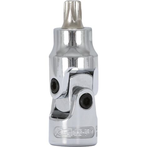 1/4" Llave de vaso con punta articulada para tornillos Torx CHROMEplus, T30