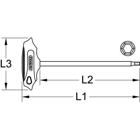 BAHCO 900T-030-100 DESTORNILLADOR MANGO EN T HEXAGONAL 3 MM