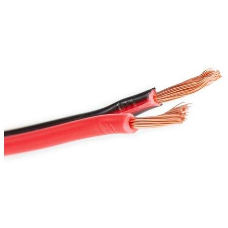 Cable para altavoces (2 x 1,50 mm², 100 m), color rojo y negro