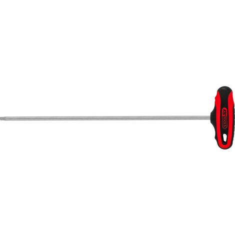 KS Tools 158.5206 Llave De Pipa Torx De 3 Vías Con Mango En T, T30: Herramienta Profesional Para Lugares De Acceso Difícil, Acero Cromo Vanadio