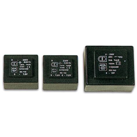 Printtrafo 0,7 VA, 2x 6V / 2x 0,417A, 230V, CE, Für Elektronik & Steuerungen