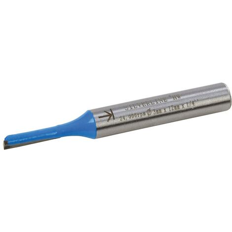 Fresa de corte recto métrica, 1/4" 3 x 12 mm
