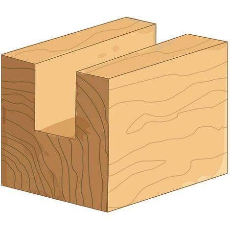 Fresa de corte recto métrica, 1/4" 3 x 12 mm