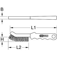 Cepillo De Alambre De Latón Para Pastillas De Freno - 225 Mm, Ondulado, Para Limpieza De Frenos