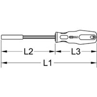 Destornillador KS Tools 159.1129 - Para Bits 1/4", Mango Ergónomico, 150 Mm, Par Limitado