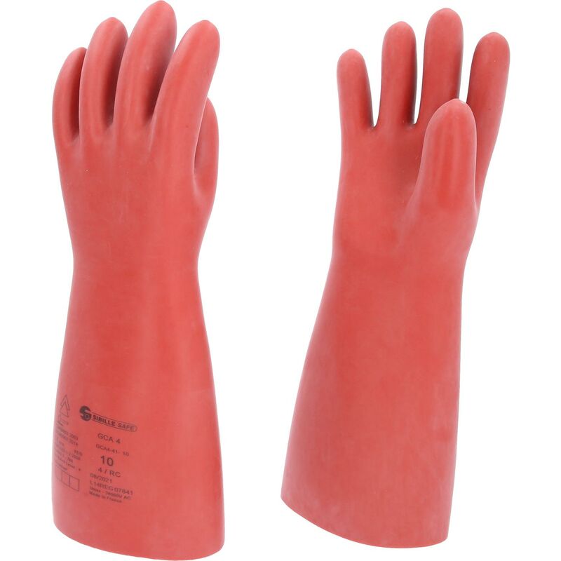 KS TOOLS Guanto di protezione da elettricista con protezione meccanica e  termica, taglia 10, classe 4, rosso