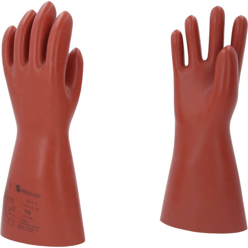 KS TOOLS Guanto di protezione da elettricista con protezione meccanica e  termica, taglia 10, classe 2, rosso